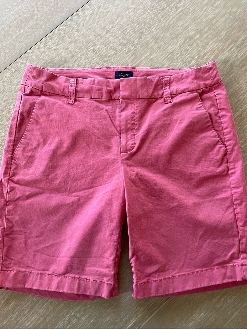 J. Crew Women’s Pink-Red Chino Bermuda Shorts Size 6